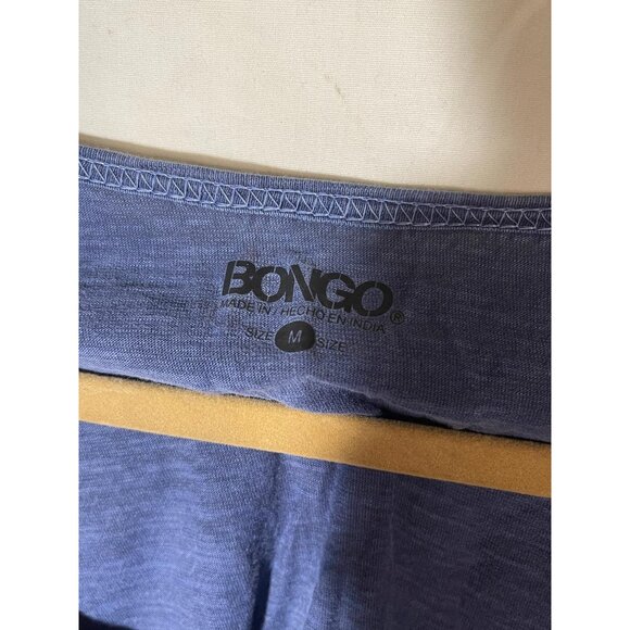 Bongo long sleeve shirt lace buttons pleats blue cotton medium armpit to armpit - Picture 4 of 8